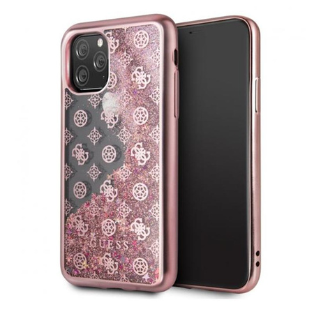 Guess 4G Peony Liquid Glitter - iPhone 11 Pro Case (pink)