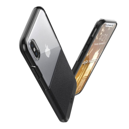 X-Doria Dash - iPhone X tok (fekete bőr)