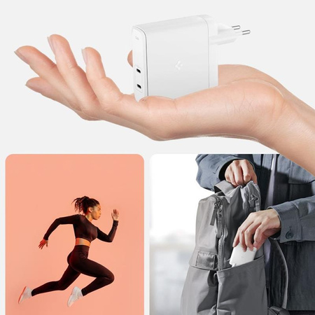 Spigen ArcStation Pro GaN-1402 - 2x USB-C Wall Charger 140W (White)