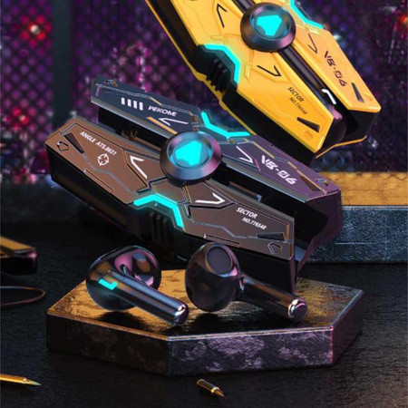 WEKOME VB06 Mecha Series - Bluetooth V5.3 TWS kabellose Kopfhörer mit Ladegerät (Tarnfarbe)