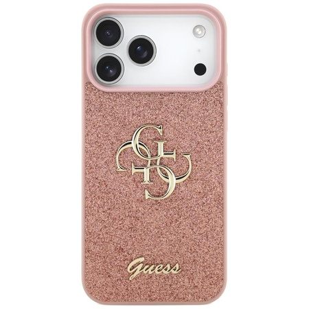 Guess Fixed Glitter Big 4G - Hülle für iPhone 17 Pro Max (rosa)