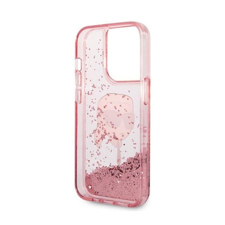 Karl Lagerfeld Liquid Glitter NFT Karl's Head - iPhone 14 Pro Max Case (pink)