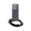 Guess Crossbody Cord 4G Print - Coque pour iPhone 15 Pro Max (noir)