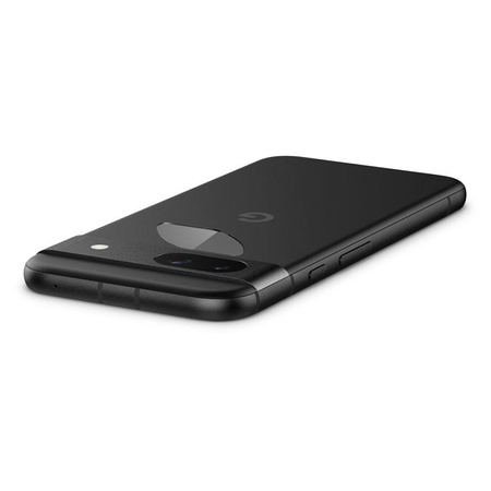 Spigen Optik.TR EZ Fit Kamera-Objektivschutz 2er-Pack - Objektivschutzglas für Google Pixel 8A (2 Stück) (Schwarz)