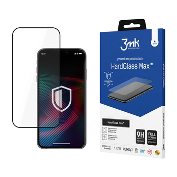 3mk HardGlass Max - Edzett üveg iPhone 14 Pro készülékhez (fekete)