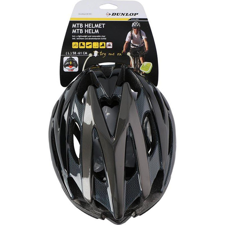 Dunlop - Casque vélo MTB r. L (Noir)