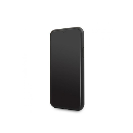 Guess Marble Tempered Glass Hardcase - iPhone 11 Case (black)