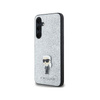 Karl Lagerfeld Fixed Glitter Iconic Logo Metall Pin - Samsung Galaxy A35 5G Gehäuse (silber)