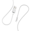 Borofone - USB-A Lightning kábel csőbe csomagolva, 1 m (fehér)