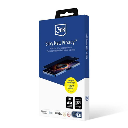 3mk Silky Matt Privacy - Film de confidentialité mat pour iPhone 16 Pro Max