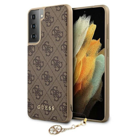 Kolekce Guess 4G Charms - pouzdro pro Samsung Galaxy S21+ (hnědé)