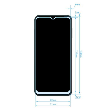 Crong 7D Nano Flexibles Glas - Bruchsicheres 9H Hybridglas für den gesamten Samsung Galaxy M13 Bildschirm