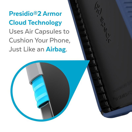Speck Presidio2 Grip - Samsung Galaxy S22 Gehäuse mit MICROBAN Beschichtung (Coastal Blue/Storm blue)