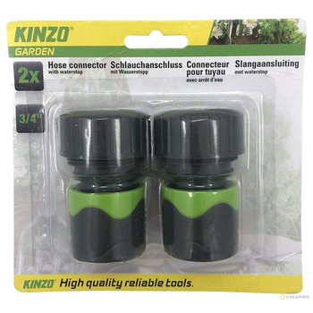 Kinzo - 3/4 Gartenschlauch-Kupplungen 2tlg.