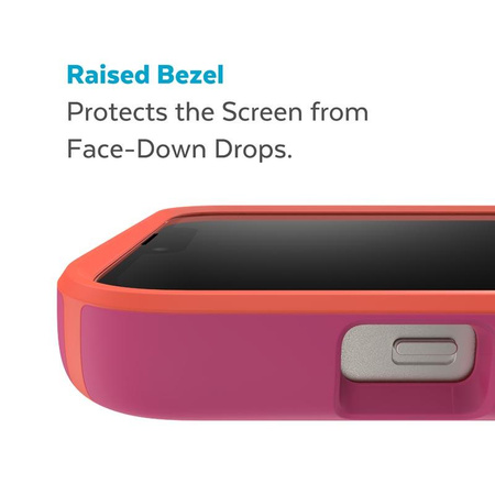 Speck CandyShell Pro + MagSafe - iPhone 14 / iPhone 13 Hülle mit MICROBAN Beschichtung (Digital Pink / Energy Red)