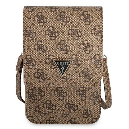 Guess Wallet 4G Triangle Logo Phone Bag - Smartphone and Accessory Bag (Brown)