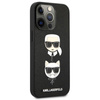 Karl Lagerfeld Saffiano Karl & Choupette Embossed Heads - iPhone 13 Pro Max Case (black)