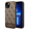 Guess 4G Bottom Stripe Metal Logo Collection - Etui iPhone 14 (brązowy)