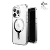 Speck Presidio Perfect-Clear ClickLock & Magsafe - iPhone 15 Pro Hülle (Transparent / Chrom-Finish / Serene Silver)