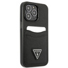 Guess Saffiano Double Card Triangle - Étui iPhone 13 Pro (noir)