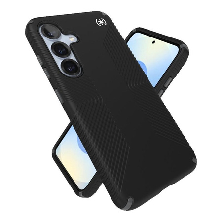 Speck Presidio2 Grip - Samsung Galaxy S25 / S24 Tasche (Schwarz/Schiefergrau/Weiß)
