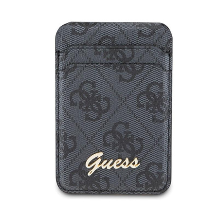 Guess Wallet Cardslot Stand MagSafe 4G Classic Logo - Magnetische Brieftasche mit Standfunktion (schwarz)