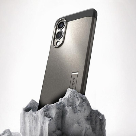 Spigen Tough Armor MagSafe - étui pour Samsung Galaxy S25 Edge (Gunmetal)