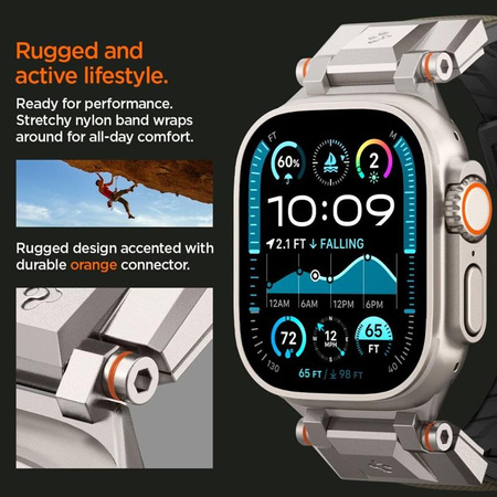 Spigen DuraPro Armor - szíj Apple Watch 44/45/46/49 mm-es órához (katonai zöld)