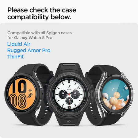 Spigen GLAS.TR EZ FIT 2-Pack - Edzett üveg Samsung Galaxy Watch 5 Pro 45 mm-es órához (2 db)
