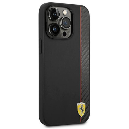 Ferrari Carbon - pouzdro pro iPhone 14 Pro (černé)