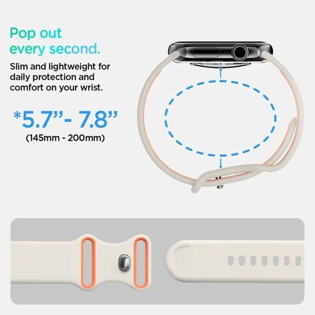 Spigen Nano Pop – Řemínek pro Apple Watch 44/45/46/49 mm (Oranžová Béžová)