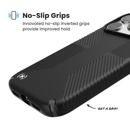 Speck Presidio2 Grip MagSafe - iPhone 17 Pro Tasche (Schwarz / Schiefergrau / Weiß)
