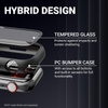 Crong Hybrid Watch Case - Boîtier avec verre pour Apple Watch 45mm (Noir)