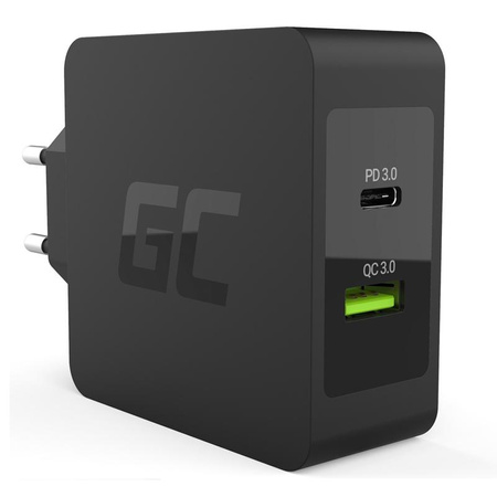 Green Cell - USB-C 30W-os PD töltő USB QC3.0 porttal és USB-C kábellel
