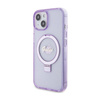 Guess Ring Stand Script Glitter MagSafe - iPhone 15 Case (violet)