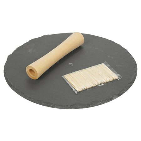 Alpina - Set de service pour le goûter 30 cm (plateau et baguettes)