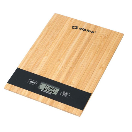 Alpina - Digitální bambusová kuchyňská váha 5kg