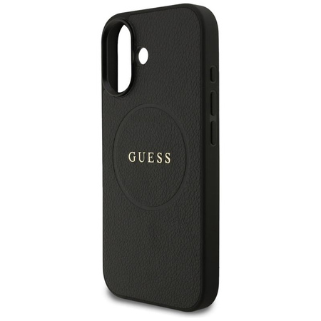 Guess Grained Ring MagSafe - Pouzdro iPhone 17 (černý)