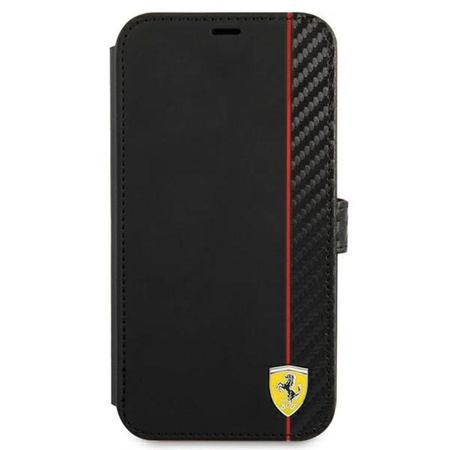 Ferrari Booktype On Track Carbon Stripe - iPhone 13 Pro Max Case (black)