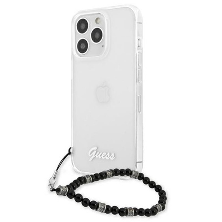Guess Black Pearl Strap - iPhone 13 Pro Tasche (Transparent)