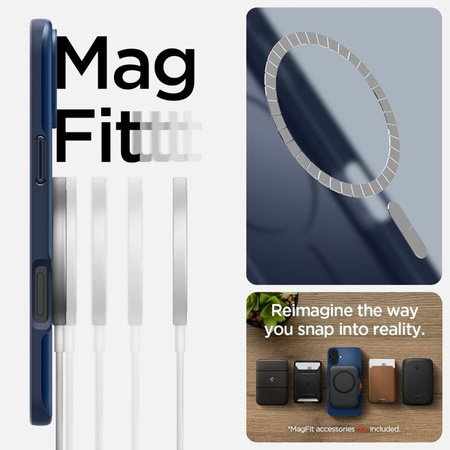Spigen Thin Fit Mag MagSafe - Hülle für iPhone 16 (Marineblau)