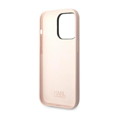 Karl Lagerfeld szilikon ikonikus Karl`s Head - iPhone 14 Pro tok (rózsaszín)