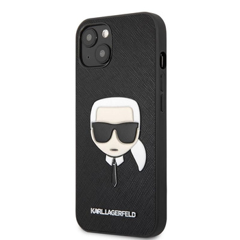 Karl Lagerfeld Saffiano Ikonik Karl`s Head - iPhone 13 Mini Case (black)