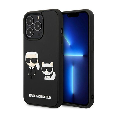 Karl Lagerfeld Ikonik 3D Karl & Choupette - Etui iPhone 13 Pro Max (czarny)