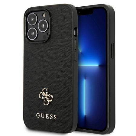 Guess Saffiano 4G Small Metal Logo - iPhone 13 Pro Case (black)