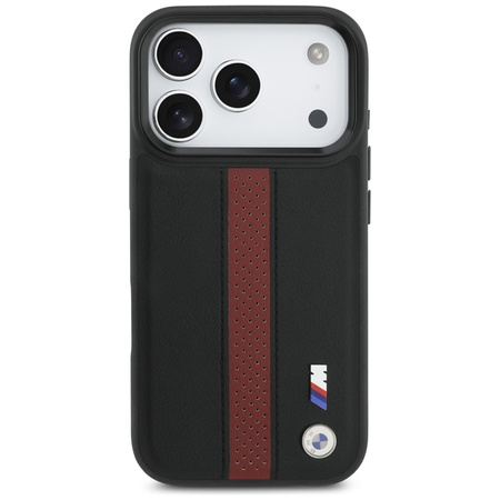 Etui do iPhone 17 Pro MagSafe BMW M Oryginalny Skórzany Czerwony Case
