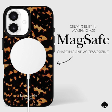 Kate Spade New York Protective MagSafe - Case for iPhone 16 (Tortoise)