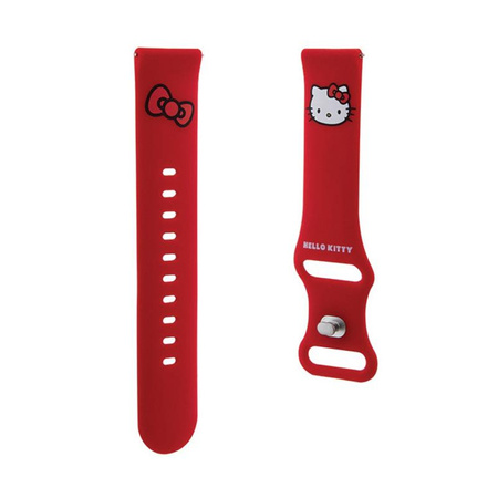 Hello Kitty Silicone Kitty Head - Universalarmband für Smartwatch 20 mm (rot)