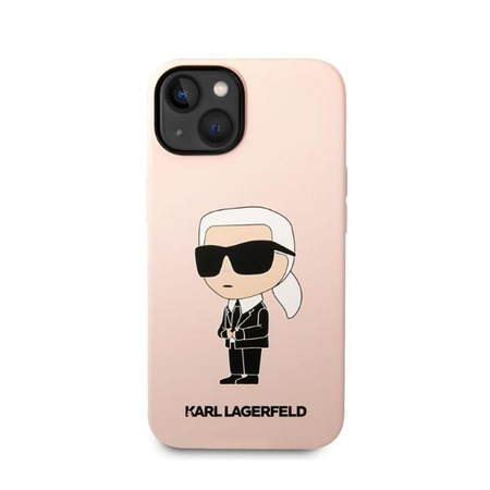 Karl Lagerfeld Silikon NFT Ikonik MagSafe - Hülle für iPhone 14 (Pink)