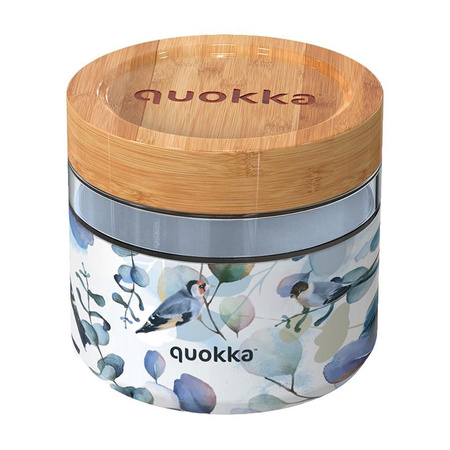 Quokka Deli Food Jar - Récipient alimentaire en verre / lunchbox 820 ml (Blue Nature)